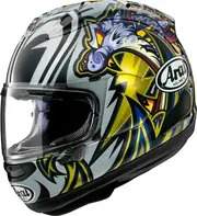 Arai RX-7V Evo Nakasuga 4, full face helmet , color: Black/White/Gold/Blue , size: M