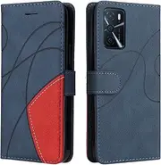 Oppo A16 / A16S / A54S Wallet Case, Soft Leather Wallet Case Flip Folding Shockproof Cover with Credit Card Slots Stand Magnetic Protective Compatible with Oppo A16 / A16S / A54S Phone Case, Blue