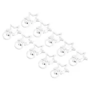 Swivel Clasps Snap Hook, Star Shape Lobster Claw Clasp for DIY White, 24Pcs