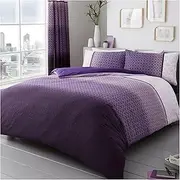 GAVENO CAVAILIA GC King Size Duvet Covers Set (230cm x 220cm) Polycotton - Quilt Bedding Comforter Covers - Purple