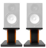 Rockville 8” Wood Studio Monitor Speaker Stands For Yamaha HS7i Monitors