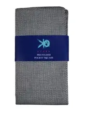 EGARA Men's Wearhouse Pre-Folded Pocket Square Black Dots 100% Cotton