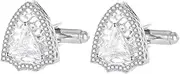 [JYHLSHBA] Cufflinks For Men 1 Pair Of Diamond-Encrusted Ruby Cufflinks Men'S French Shirt Suit Cufflinks Armpins