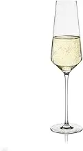Viski Liminal Crystal Flutes, Ultrathin Clear Drinking Glasses, Thin & Lightweight, Elegant Glassware for Champagne, Prosecco, Sparkling Wines, and Cocktails, 9 oz, Set of 1