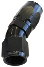 Aeroflow AF557-04BLK One Piece Full Flow Swivel 30 Degree Hose End -4AN
