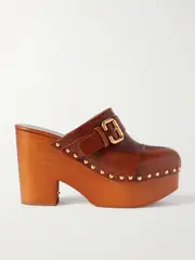[Chloé] Chloé - Jeanette Studded Platform Clogs - Tan - IT38 IT 38 Brown