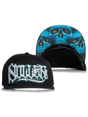 Sullen Men's Blhur Snapback Hat Tattoo Art Style Skull Logo Baseball Cap