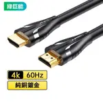 綠巨能 HDMI線2.0版4K線 超高清音頻傳輸線 HDMI轉HDMI公對公支持電視機 投影儀 機頂盒 電腦顯示器