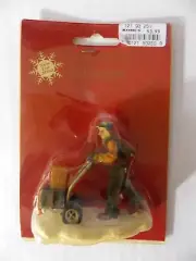 St Nicholas Square Village ~ Delivery Man Pushing Cart NEW