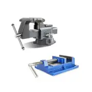 Forward CR60A 6.5-Inch Bench Vise and 4-Inch Drill Press Vise