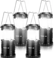 LED Camping Lanterns Battery Powered, Collapsible, IPX4 Water Resistant, Outdoor