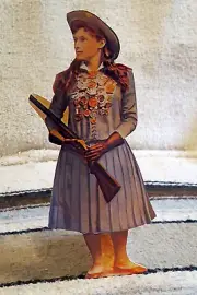 Annie Oakley Western Sharpshooter Tabletop Display Standee From Actual Photo