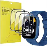 Screen Protector Compatible with Biggerfive Brave 2 Smartwatch 1.8 Inches, HD Clear Flexible TPU Screen Protector [Pack of 3] Compatible with Biggerfive Brave 2 Smartwatch (Black)