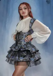 [Widow] Fanged Faerie Brocade Underbust Corset