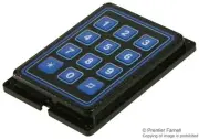 1PC GRAYHILL - 88AB2-172 - Keypad, 88 Series, 3 x 4, Matrix, ABS (Acrylonitrile