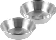 ZGWANSUI Stainless Steel Dipping Sauce Dish, Individual Sauce Bowls Saucers, Small Metal Ramekins, Little Seasoning Bowls, Soy Sauce Dishes for Sushi Salad Dressing Side Dish, 4 Pack 5.3oz