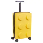Lego Brick 2x3 Trolley Luggage Suitcase Bag Expandable 35.5x56cm Bright Yellow