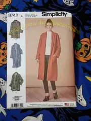Simplicity s8742 Coat Jacket w Hood Sewing Pattern Sizes XS-XL 8742