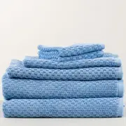Canningvale 6 Piece Bath Sheet Set - River Blue, 100% Cotton
