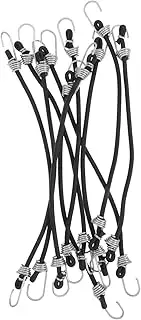 ibasenice 10Pcs Elastic Bungee Cords with Hooks Lightweight Cargo Binding Belt for Motorcycles Bikes Kayaks Durable Luggage Fixing Strap Versatile Trunk Motorcycle Straps