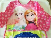 Kid Girl Children water resist Frozen Pink Bib school Apron Art Paint Smock