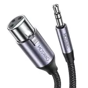 3.5mm to XLR Female Cable 6FT Balanced Female XLR to 1/8" inch Microphone Cab...