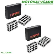 ALL-CARB 2 Matched Pair 2-4-6 Blocks 23 Holes .0002" Machinist Precision 246 Jig