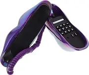 Tofficu Lip Phone Novelty Corded Landline Telephone Retro Lip Shaped Tabletop Decoration for Home Stylish Craft for Housewarming Birthdays and Holidays