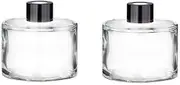 2Pcs 50ml/1.7oz Glass Diffuser Bottles Aroma Bottles Diffusers Vase Fragrance Accessories Use for DIY Replacement Reed Diffuser Sets Craft Projects Wedding Party