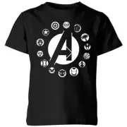 Avengers Team Logo Kids' T-Shirt - Black
