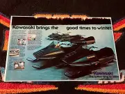 ‘78 KAWASAKI Snowmobile full lineup Poster vintage sleds Invader Intruder etc