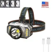 990000LM Super Bright LED Headlamp USB Rechargeable Headlight Head Torch US