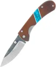 Condor Blue River Hunter Pocket Knife Folding Camp Survival Camp Walnut Handle