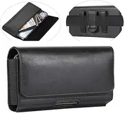 Phone Holster for iPhone 16 Pro Max and Samsung Galaxy - Belt Clip Case Pouch Holder for Galaxy S24 Ultra S23 Ultra S21 Ultra, A14 A13 A04e A05, Moto G Power（2023 2022） G Play, OnePlus Nord N30 (XL)