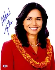 Tulsi Gabbard Signed 11x14 Photo Beckett BGS COA Auto Army Senator Hawaii BAS