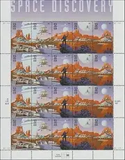 Space Discovery 20 x 32 Cent U.S. Postage Stamps 1997