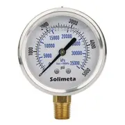 Solimeta 2-1/2" Dial Size Oil Filled Hydraulic Pressure Gauge 0-5000psi/kpa 3...
