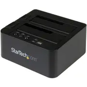 StarTech.com Standalone Hard Drive Duplicator, External Dual Bay HDD/SSD Cloner/Copier, USB 3.1 to SATA Drive Docking Station, D
