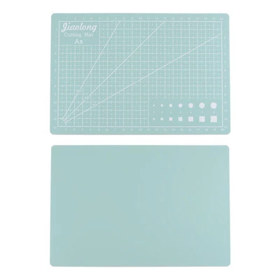 2pcs A5 Self-Healing Cutting Mat 9"x6" Double-Sided Cutter Board Light Green