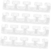 WEKADRIN 2pairs Flexible Silicone Toe Separators Reusable Gel Dividers for Manicure Pedicure Nail for Men and Women for Home and