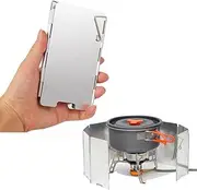 9PCS Outdoor Picnic Plates Fold Set, Folding Outdoor Stove Windscreen,Camping Cooker Stove Wind Shield Screen for Camping and Butane