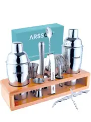 ARSSOO Bar Gift Mixology Bartender Kit 15-Piece Premium Stainless Steel