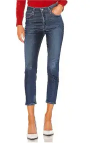 Citizens of Humanity Olivia High Rise Slim Jeans Sz 27 In Gleams COH Mom