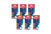 6x Maped Pixel Party Soft Finger Loop Comfortable Rounded Tip Scissors 13cm