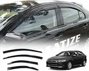 OAD4X4 Weathershields Compatible with Mitsubishi Lancer CJ CF Hatch 2007-2017, Weather Shields Window Visors Wind Deflectors Sun Rain Guard 4PCS Set