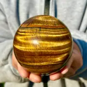 1.79LB Natural Tiger Eye Stone Crystal Ball Quartz Healing Sphere Décor