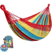 HappyPicnic Handwoven Mayan Hammock - Portable Family Hammock with Carry Bag