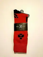 FOOTBALL SOCKS MENS MARC ECKO Red Black Size 10-13 NWT