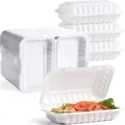 Clamshell Food Containers, Reusable Shrink Wrap 50 Pack 9 X 6 Inch 28 OZ Plastic