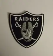 Raiders Shield Embroidered Iron On/Sew On Patch - FREE SHIPPING!